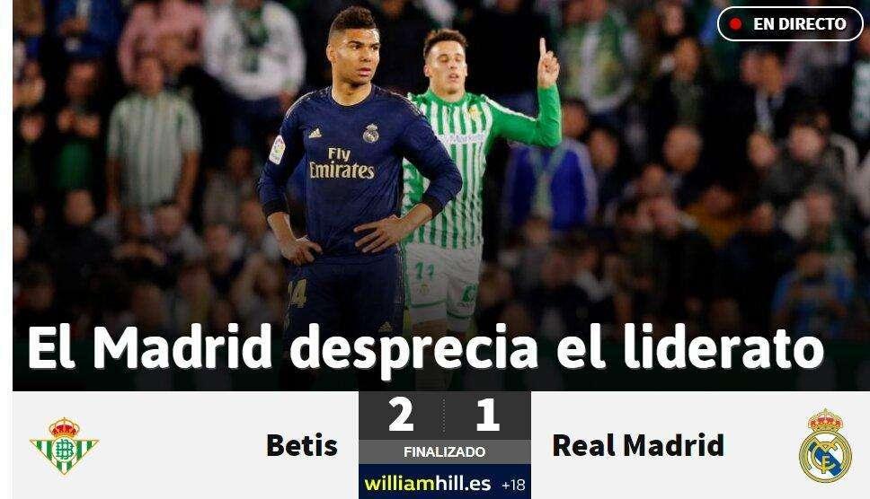As: "El Madrid desprecia el liderato"
