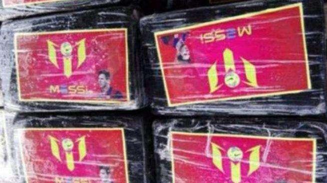 FOTO - La polícia de Perú 'caza' 1.400 kilos de cocaína con la cara de Messi