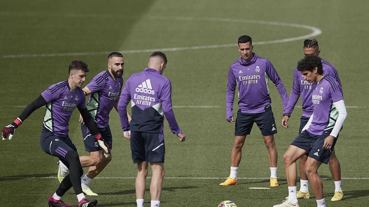 Las mejores imágenes del último entrenamiento del Real Madrid antes de viajar a Cádiz