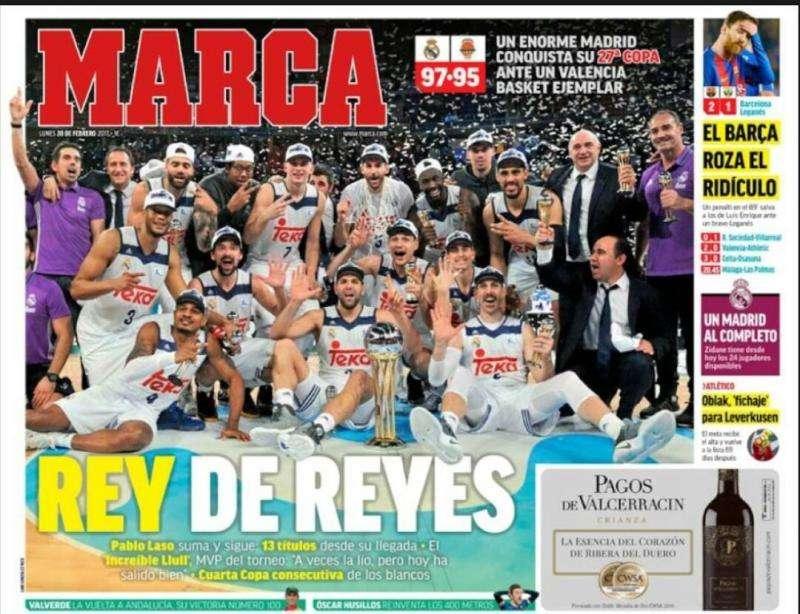 PORTADA - Marca: "Rey de reyes. Cuarta copa consecutiva"