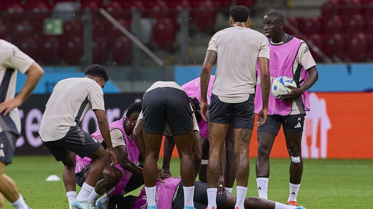 Camavinga da el susto antes de la Supercopa: así ha sido el entrenamiento