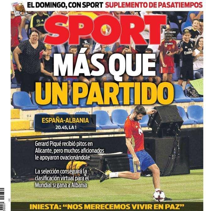PORTADA - Sport avisa de la importancia de esta noche: "Más que un partido"