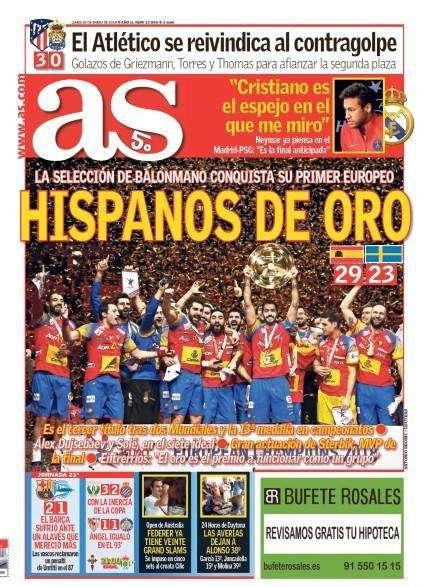 PORTADA - AS: Neymar: "Cristiano es el espejo en el que me miro"
