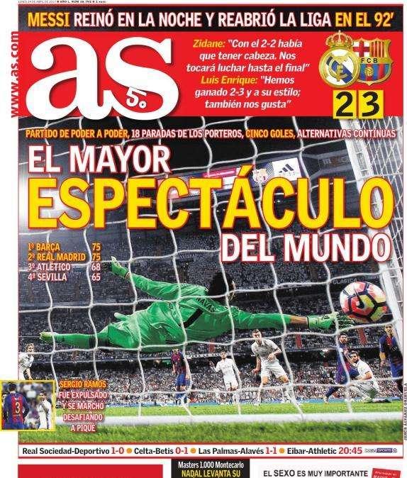 PORTADA - As: "El mayor espectáculo del mundo"