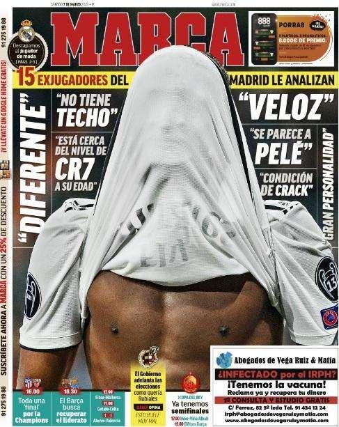PORTADA - Marca y 15 exjugadores del Madrid analizan a Vinícius