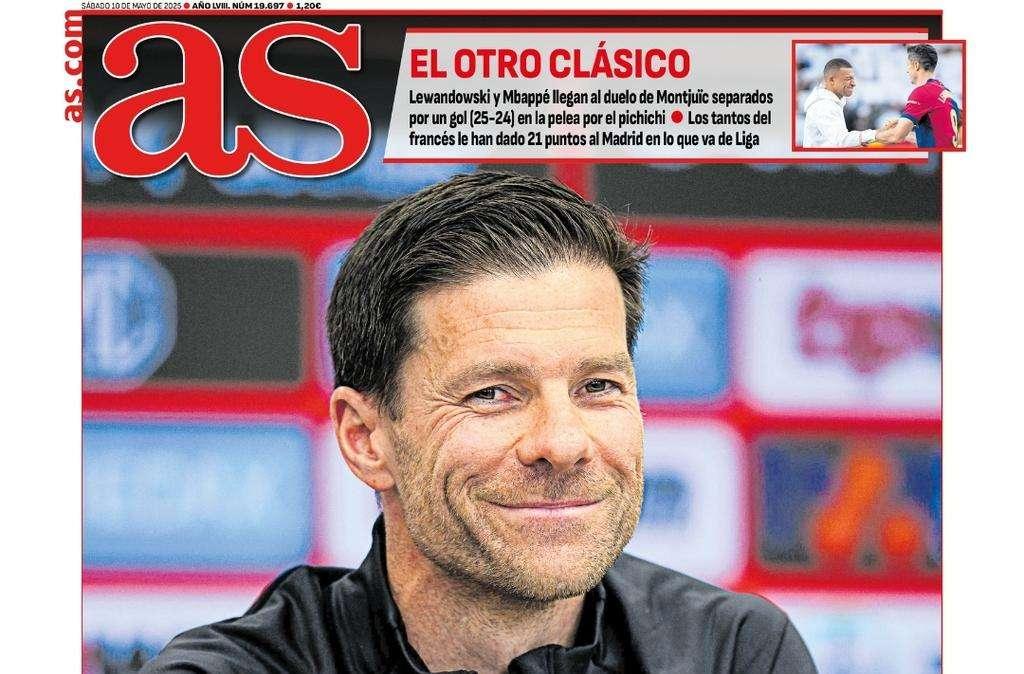 "Blanco y en botella" señala el diario AS en su portada sobre Xabi