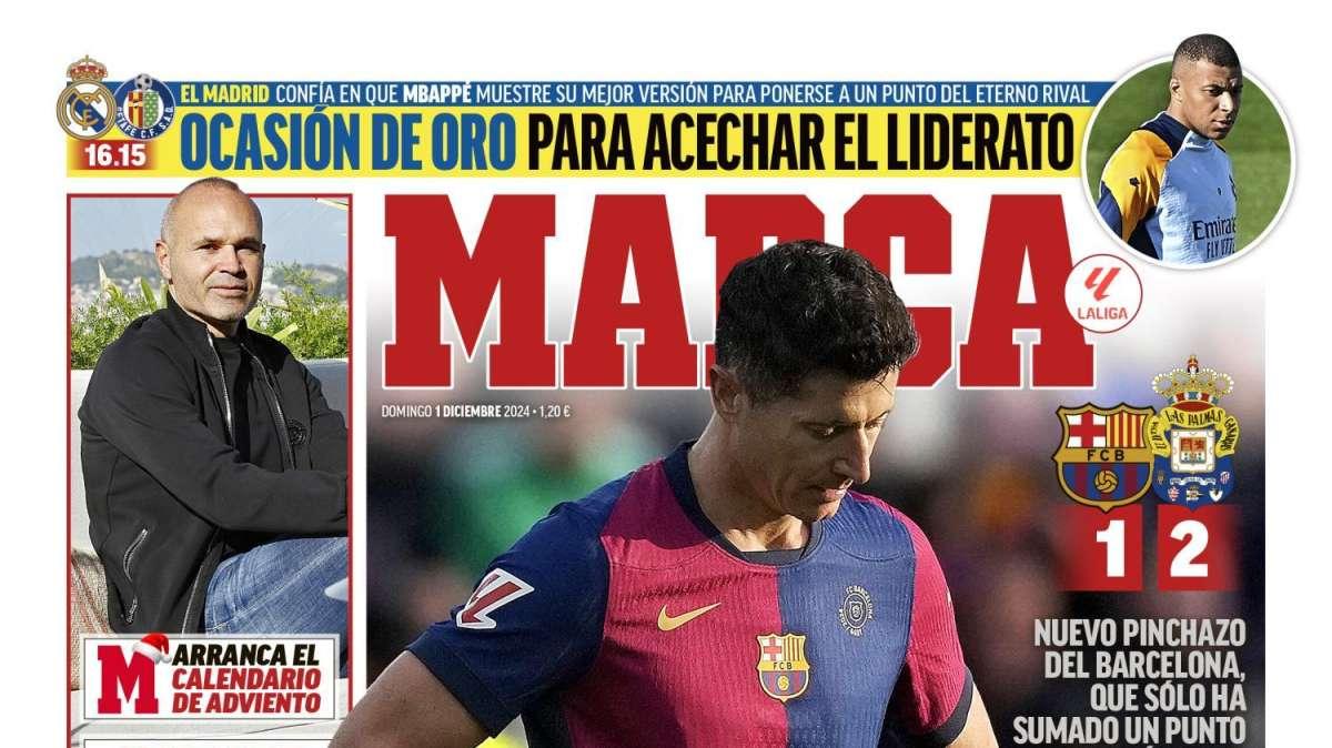 "Ocasión de oro para acechar el liderato": Marca abre con el derbi