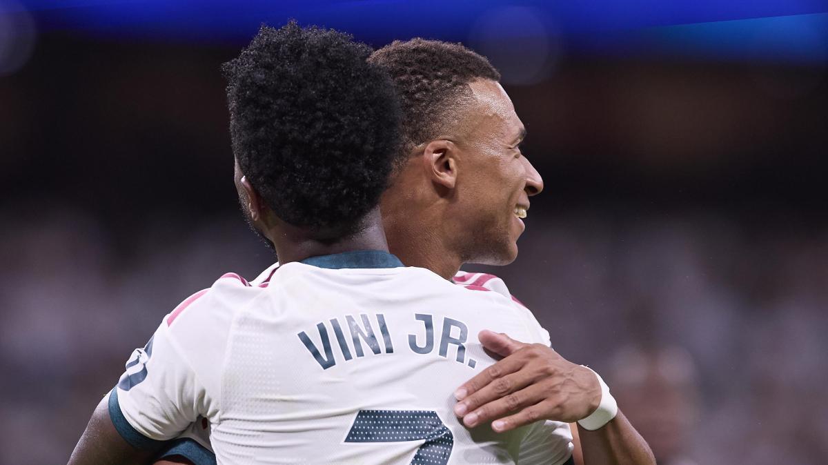 Vinícius Jr. dentro de los mejores socios de Kylian Mbappé