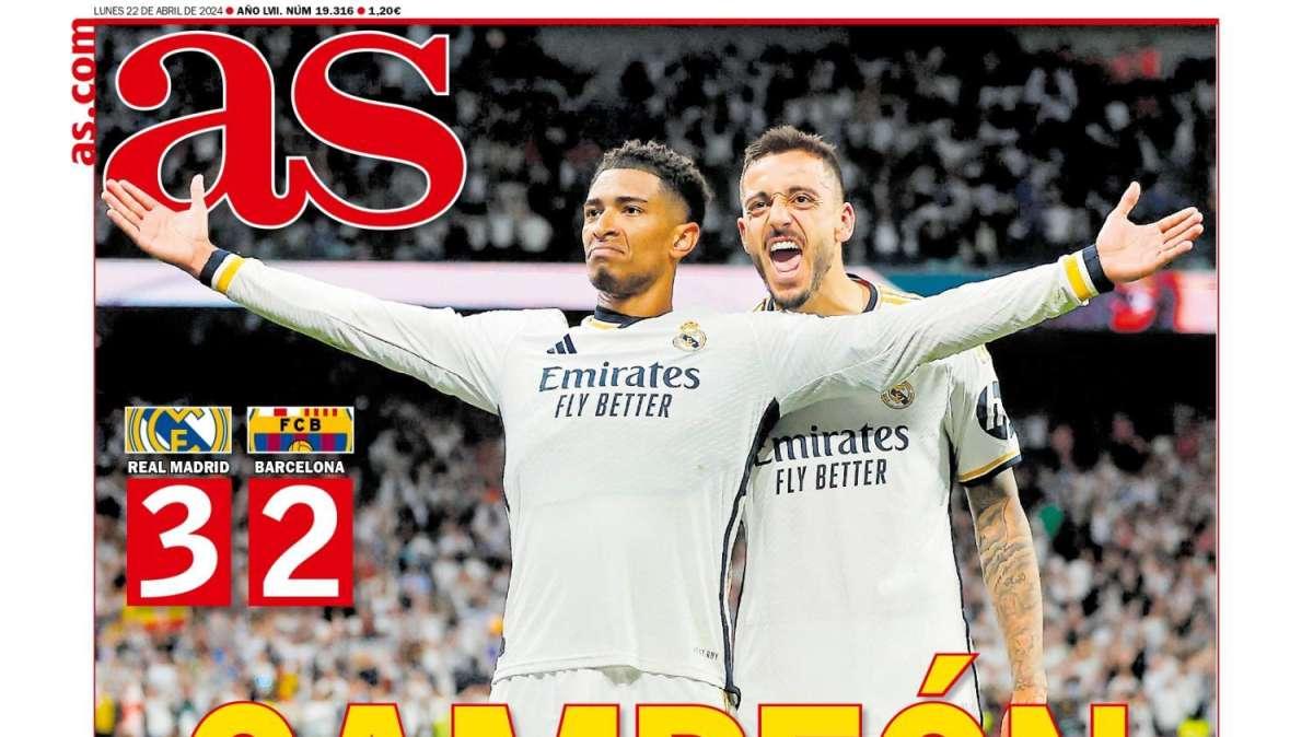 PORTADA | AS: "Campeón virtual"