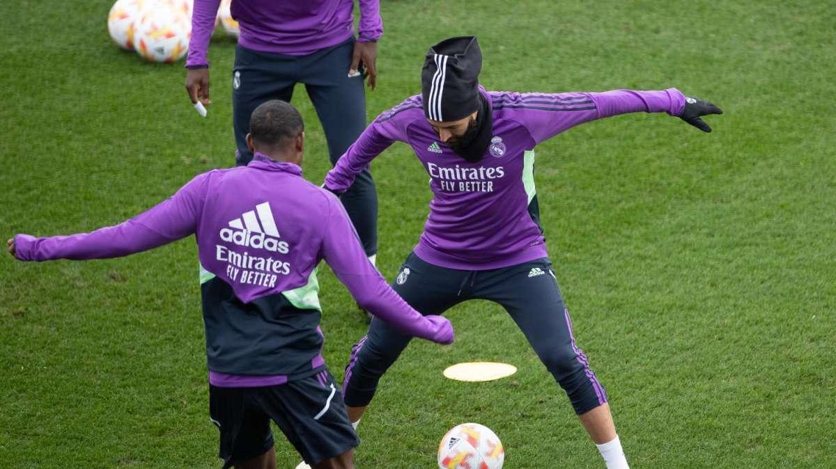 Benzema y Alaba se entrenan: Modric aparece parcialmente 