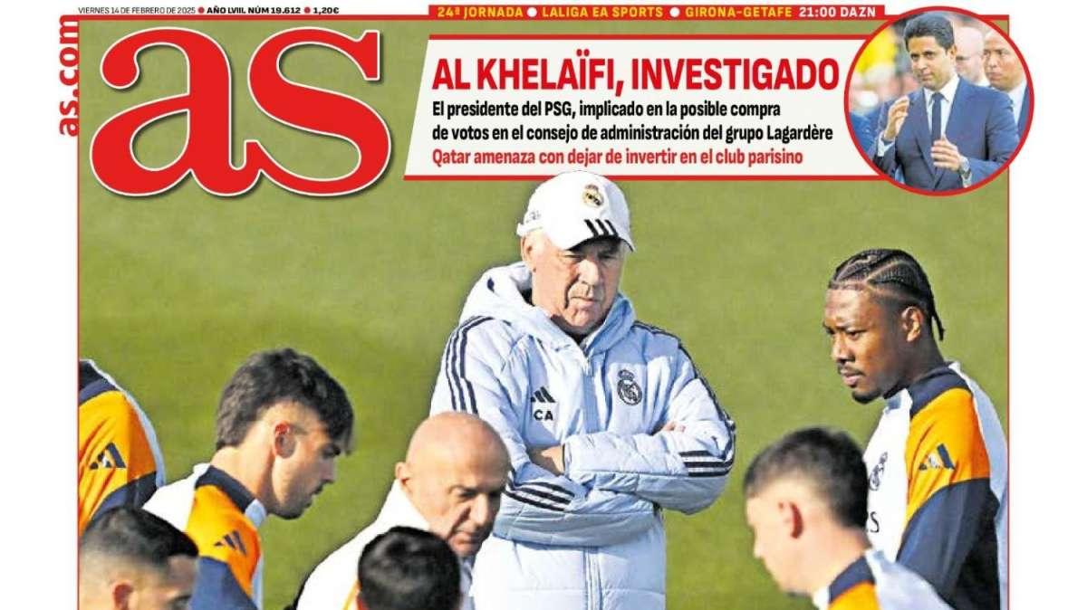 AS revela en su portada el nuevo mensaje de Ancelotti: "Prohibido relajarse"