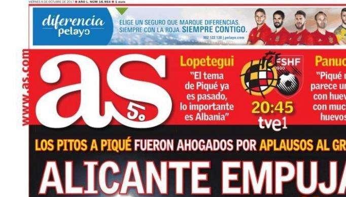 PORTADA - As destaca la afición de Alicante y las palabras de Ramos: "Alicante empuja por España"