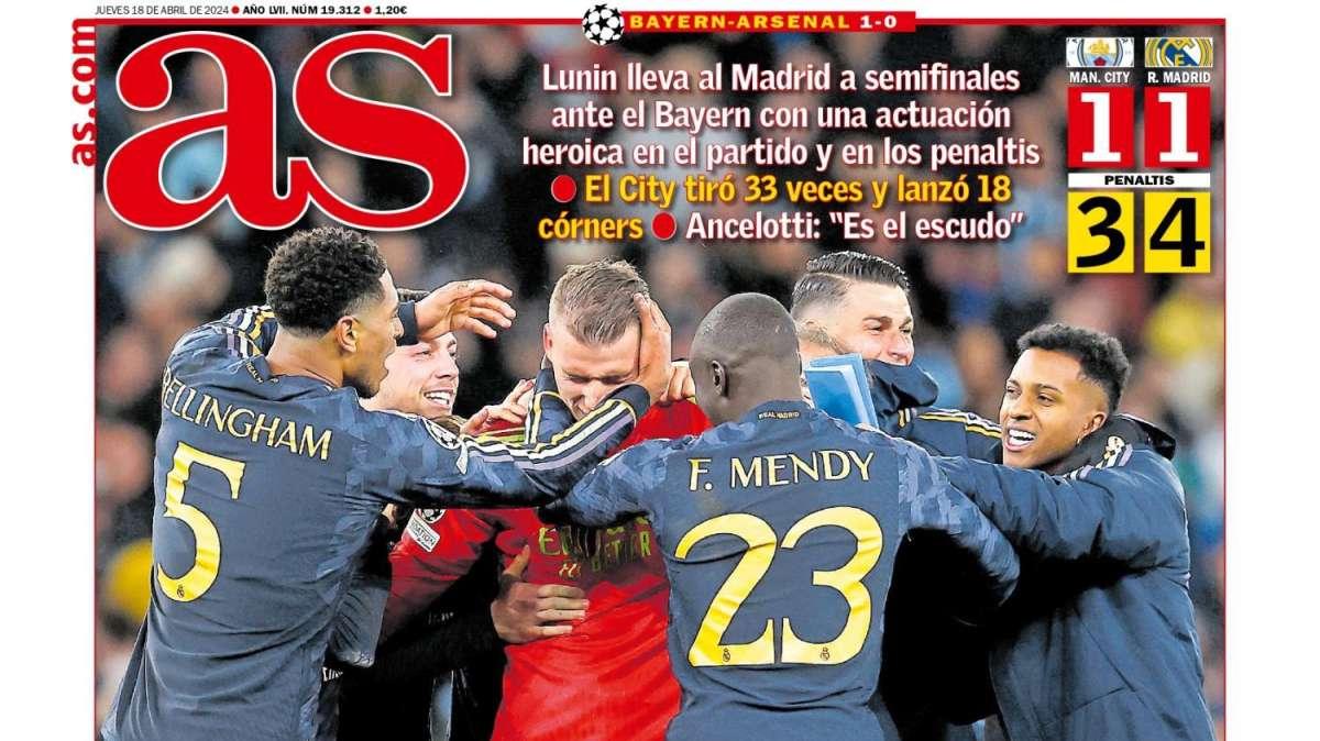 PORTADA | As: "El Madrid nunca muere"