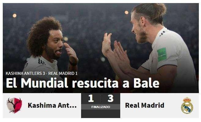 As: "El Mundial resucita a Bale" 