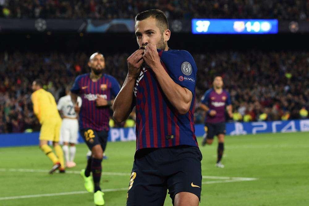 El susto de Jordi Alba 
