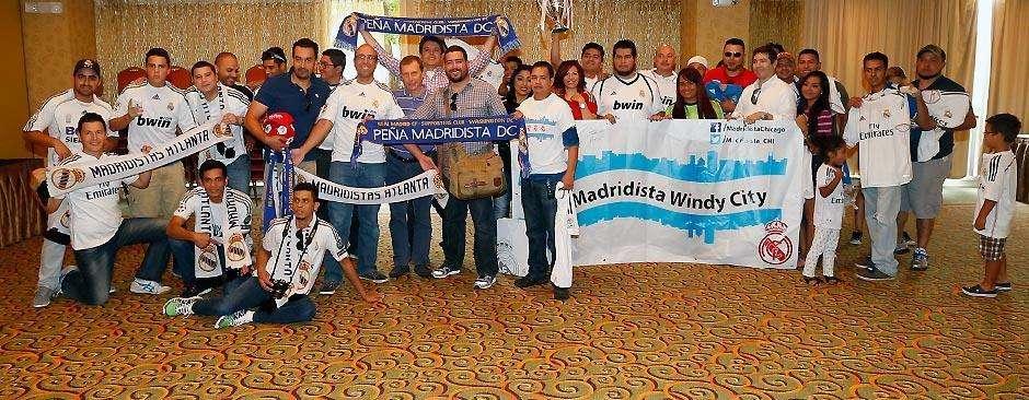 Tres peñas estadounidenses arropan al Real Madrid en Michigan 