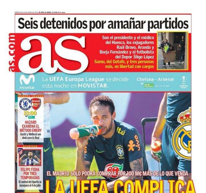 PORTADA AS - "La UEFA complica el plan renove"