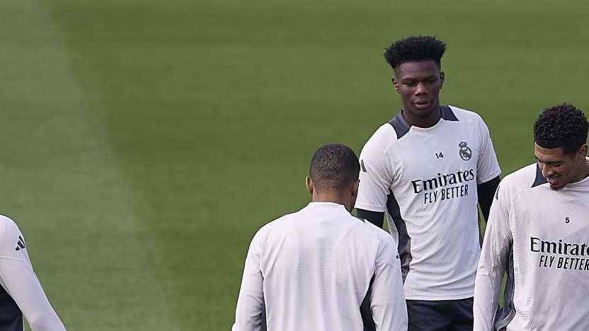 Sin sorpresas en el entrenamiento del Real Madrid en Francia