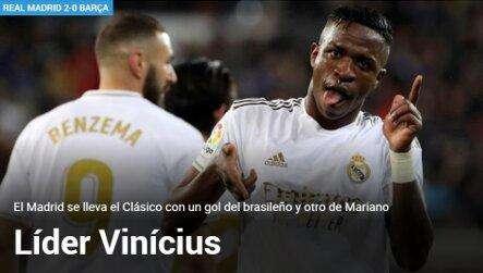 Marca destaca al héroe blanco: "Líder Vinícius"