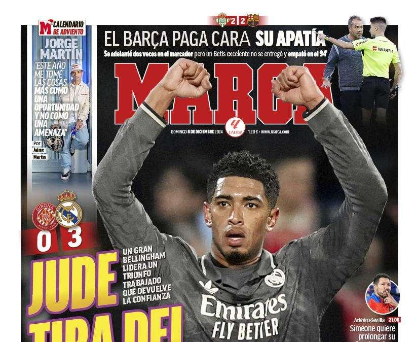 Bellingham, protagonista de la portada de Marca: "Tira del Madrid"