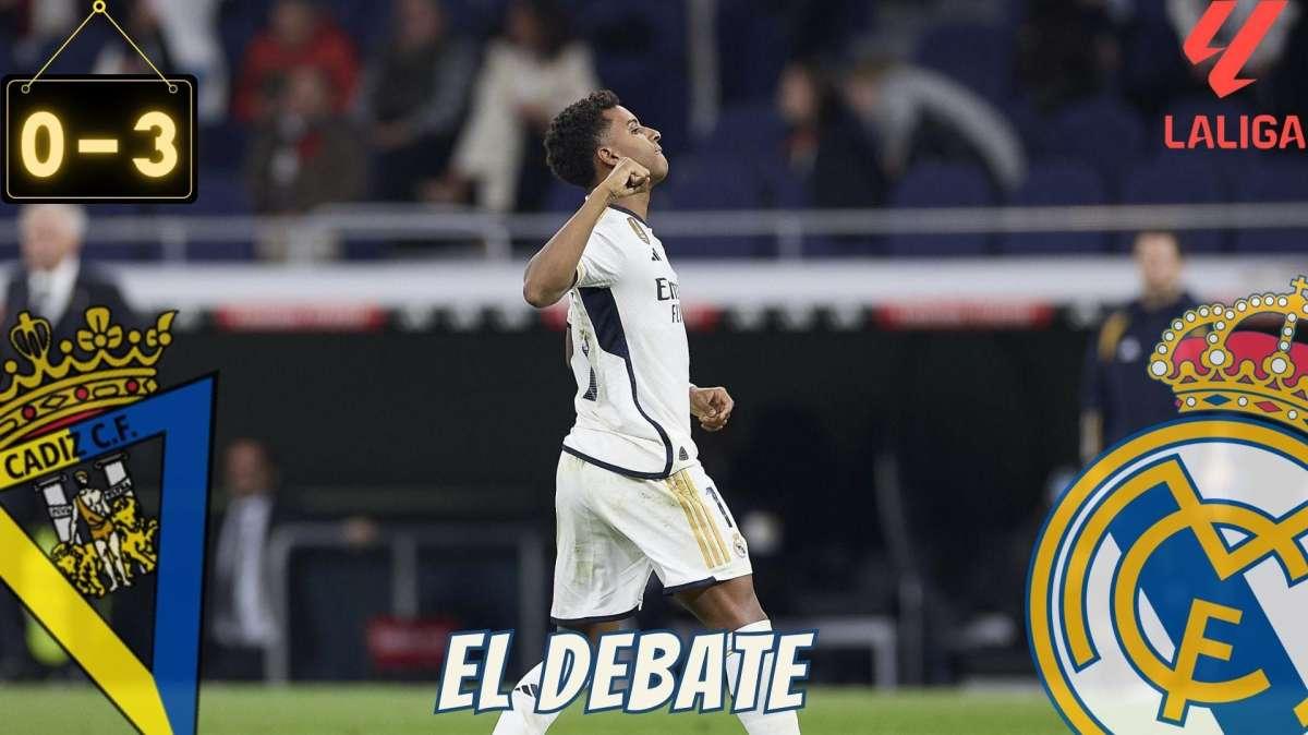 Un gran Rodrygo y un incansable Bellingham hacen líder al Real Madrid