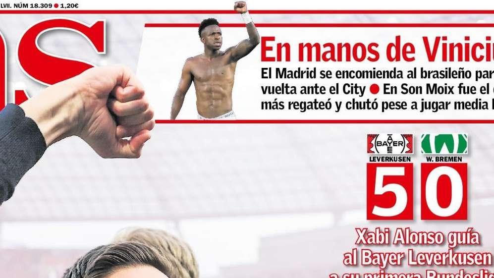 PORTADA | AS: "En manos de Vinicius"