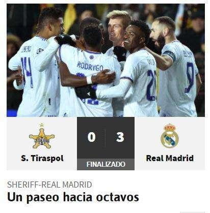 AS también con el Real Madrid: "Un paseo hacia octavos"