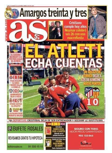 PORTADA - Diario As: "Amargos treinta y tres años de Cristiano"