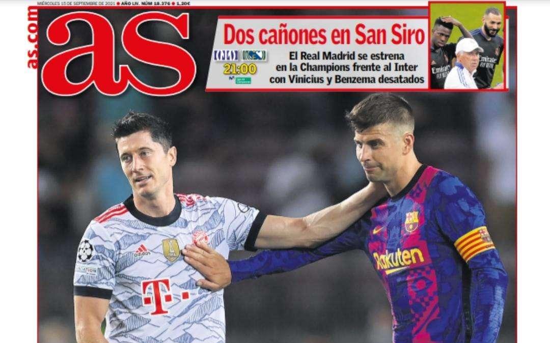 PORTADA | AS: "Dos cañones en San Siro"