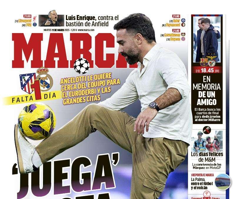 "'Juega' hasta Carvajal" destaca Marca en portada