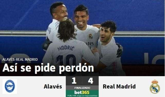 As, con el cambio de dinámica del Madrid: "Así se pide perdón"