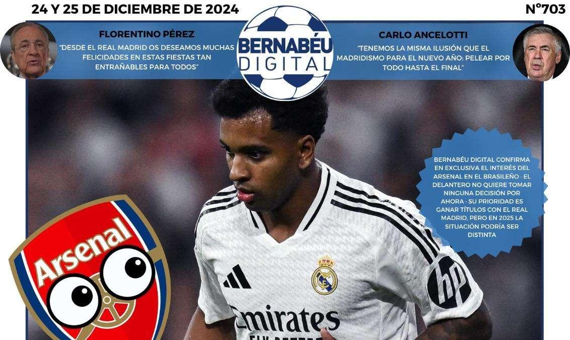 "Arteta quiere a Rodrygo": el brasileño, protagonista de la portada BD