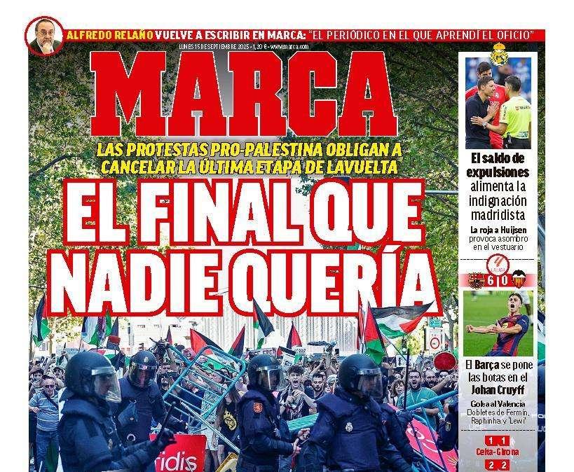 Marca destaca en portada el saldo de expulsiones que "alimenta la indignación madridista"