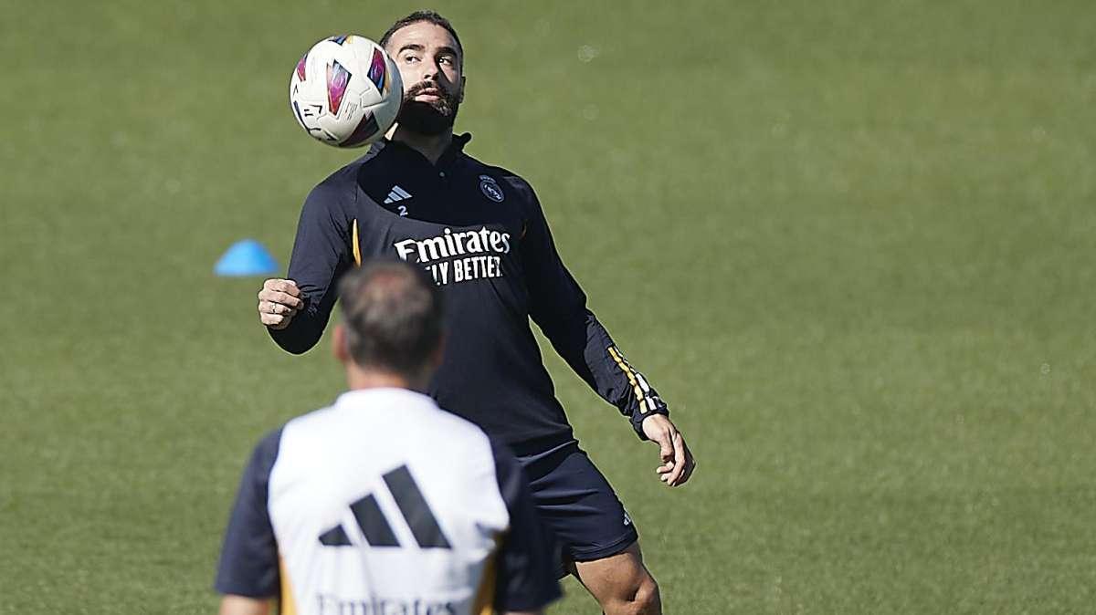 Informe del entrenamiento: Ancelotti recupera a Dani Carvajal