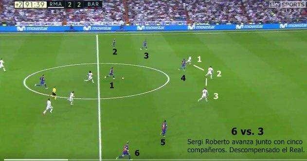 FOTO - Brotons ironiza con la jugada decisiva: "Gran defensa del Madrid con el tercer gol del Barça"