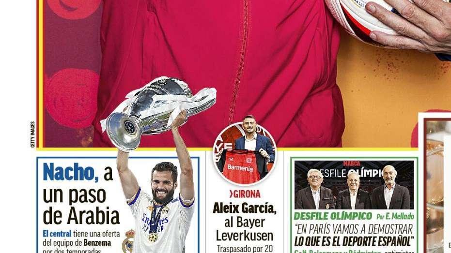 PORTADA | Marca: "Nacho, a un paso de Arabia"