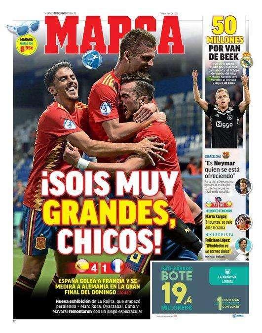 PORTADA - Marca: "50 millones por Van de Beek"