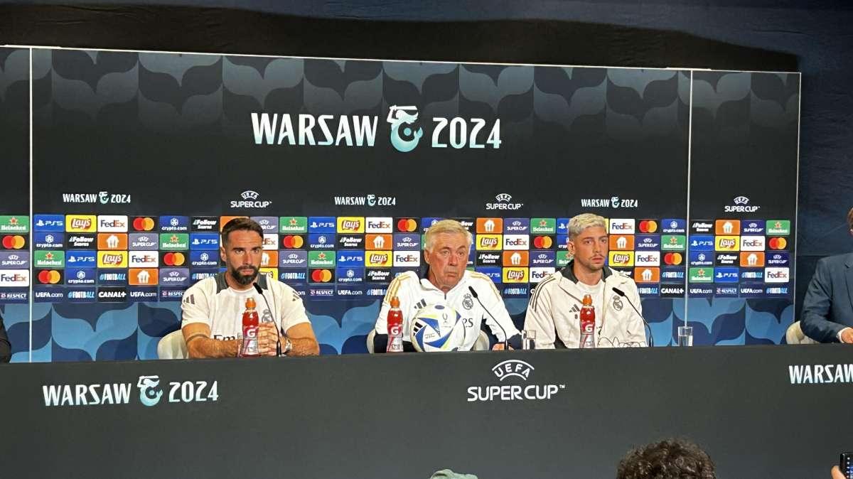 Rueda de prensa de Carlo Ancelotti, Fede Valverde y Dani Carvajal: "No hay absolutamente nada con Vinicius"