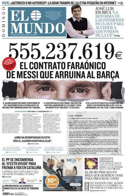 El Mundo - Messi firmó un contrato con el Barça en 2017 que le da...¡138 millones por temporada!