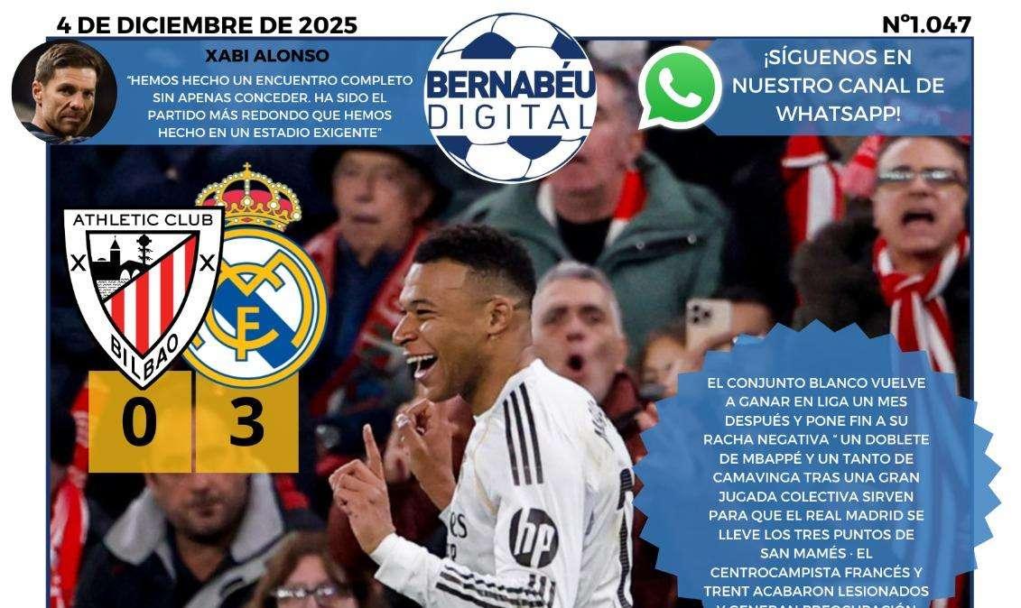La victoria del Real Madrid en San Mamés protagoniza la portada BD