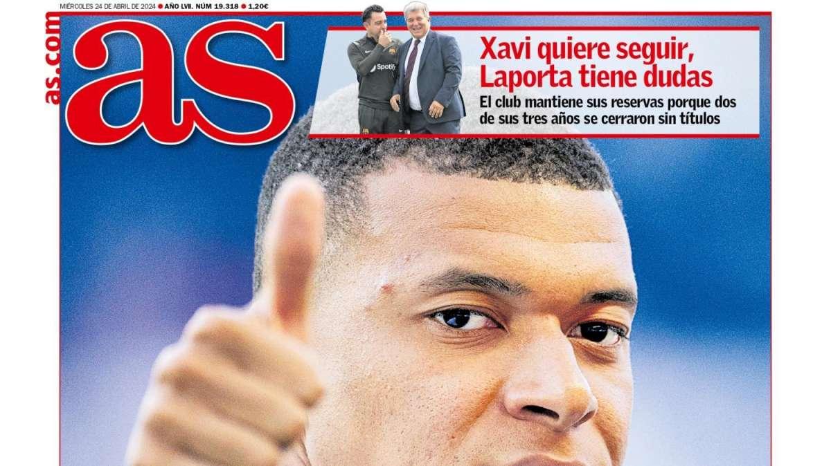 PORTADA | AS: "Mbappé acepta ser el '9'"