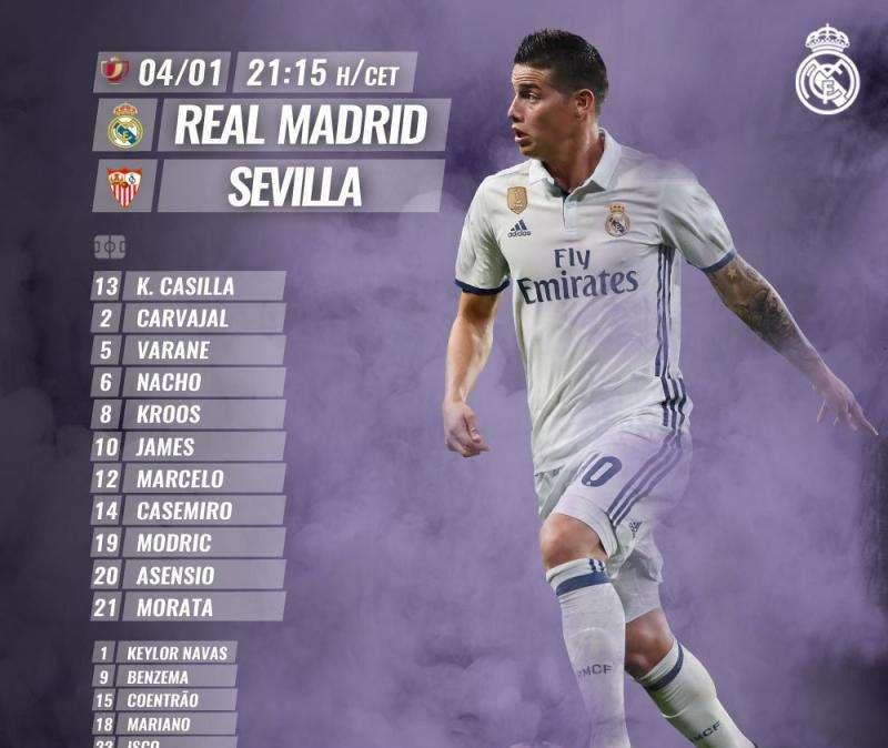 ONCE INICIAL - Zidane apuesta por James: el colombiano completa el tridente con Asensio y Morata