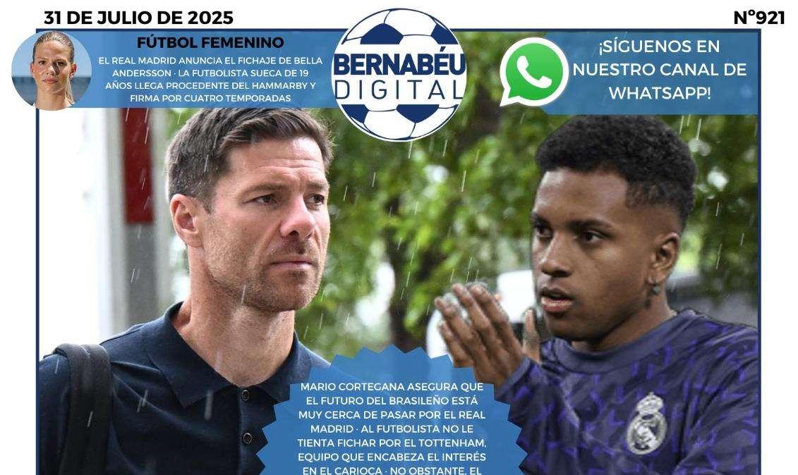 "Rodrygo depende de Xabi": el brasileño, en la portada BD