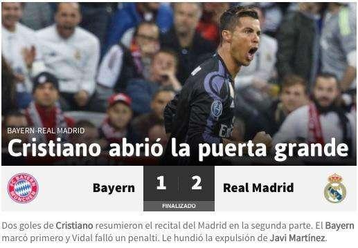 As: "Cristiano abrió la puerta grande"