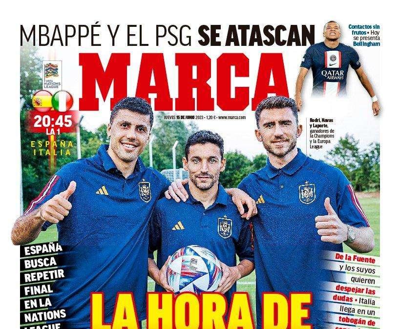 PORTADA | Marca: "Mbappé y el PSG se atascan"