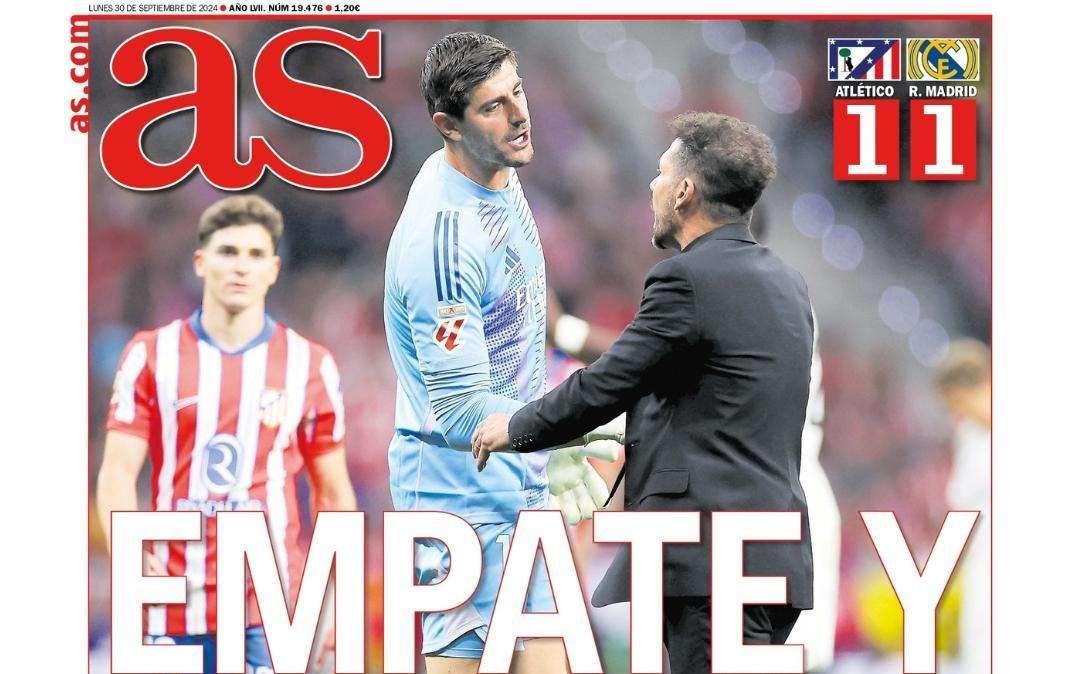 PORTADA | AS: "Empate y bochorno"
