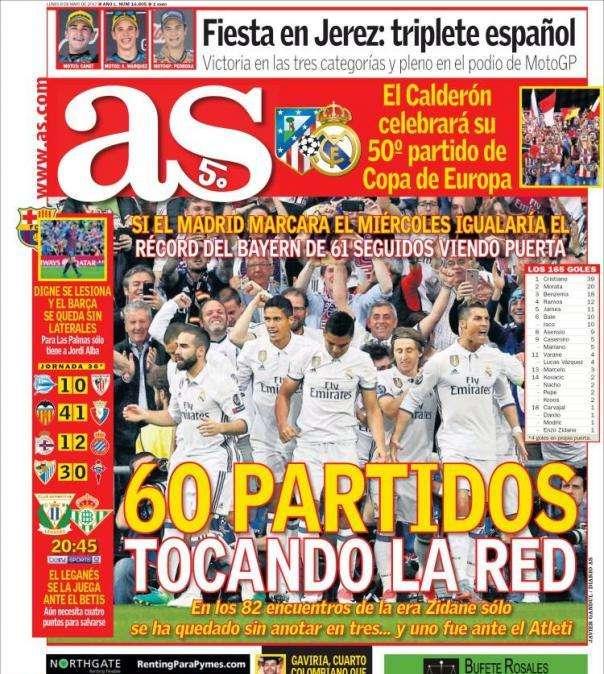 PORTADA - As: "60 partidos tocando la red"