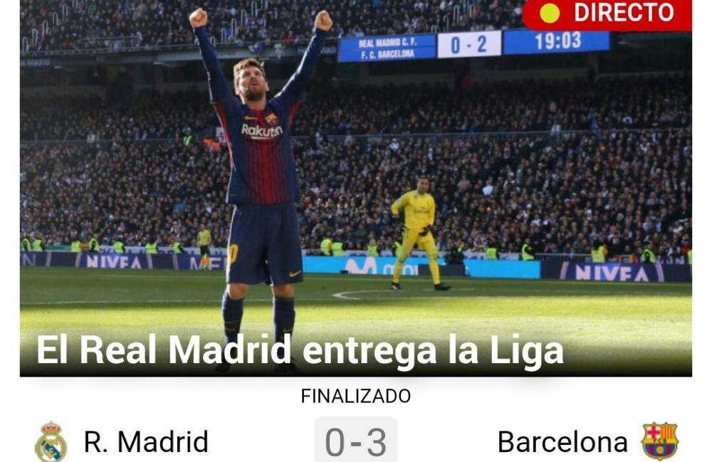 Marca lo deja claro: "El Madrid entrega la Liga"