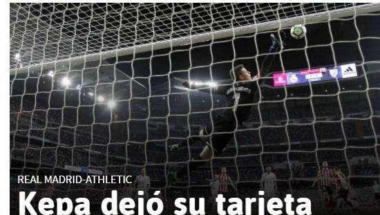 AS habla del protagonista del partido: "Kepa dejó su tarjeta"