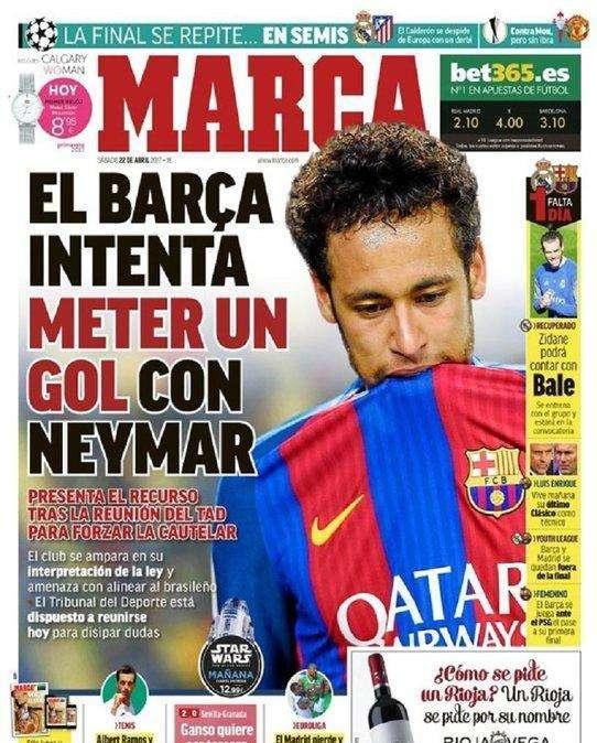 PORTADA - Marca: "La final de la Champions se repite... en semifinales"